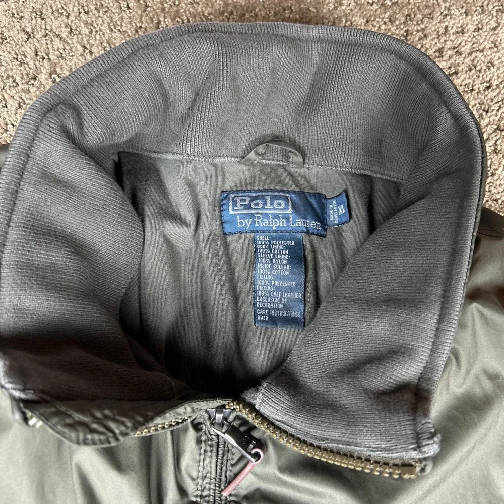 Polo Ralph Lauren Men's Green ,full Zip Lightweight Windbreaker‎ Jacket, XL Hood